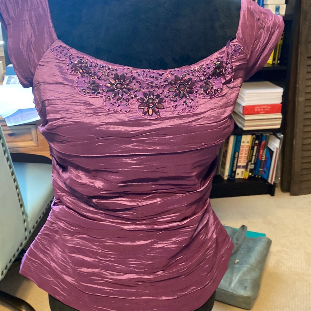 Dressy plum purple top